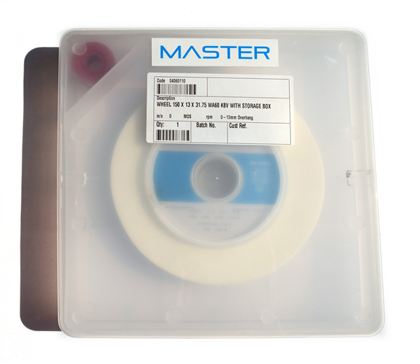 Master Grinding Wheel 150 x 13 x 31.75mm WA60 K8V - with storage box